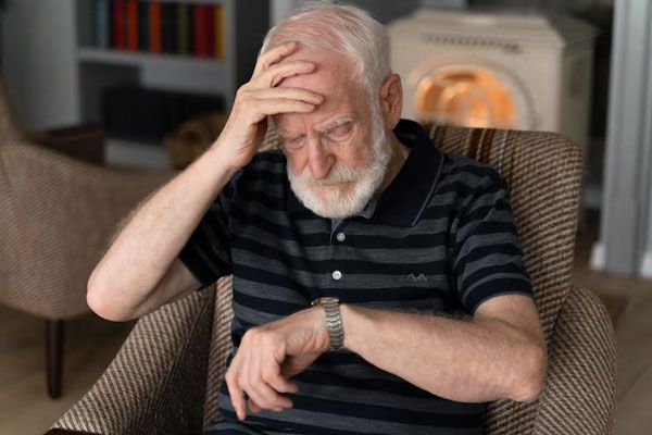 Enfermedad de Alzheimer - Adulto mayor se muestra algo angustiado y desorientado de forma repentina
