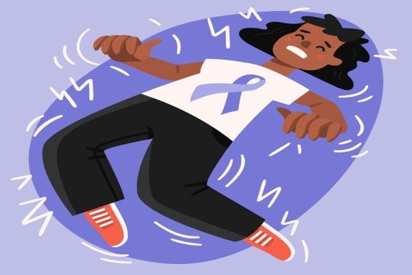 epilepsia - dibujo de una chica sufriendo un ataque epiléptico