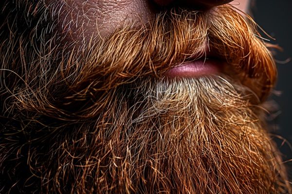 Hipertricosis - Hombre con barba prominente de color rubio y canosa