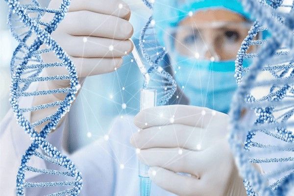 Terapia genética - científica trabajando en una terapia genética