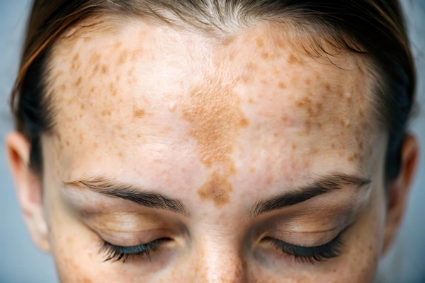 Manchas en la piel - Mujer con manchas blancas en la piel debido a problemas en la producción de melanina causado por el vitíligo