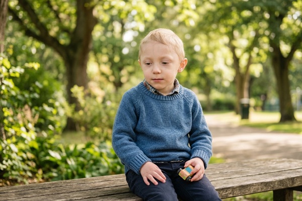 Síndrome de Aase - Niño con piel pálida debido a la anemia que causa el síndrome de Aase en niños