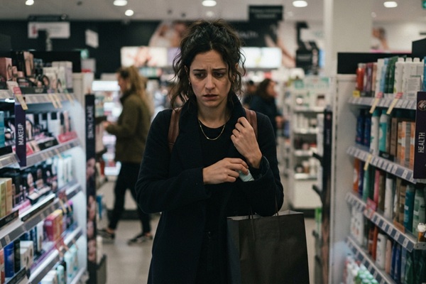Cleptomanía - Mujer con problemas de salud mental que causa impulsos de robo compulsivo