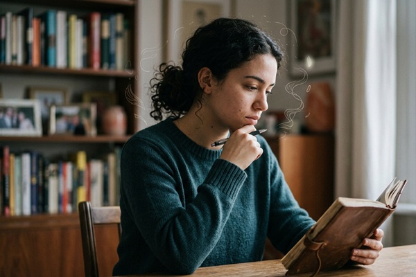 Mitomanía - Mujer analizando soluciones para lidiar con el impulso de mentir